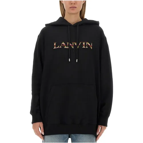 Logo Baumwoll-Sweatshirt Hergestellt in Italien - Lanvin - Modalova