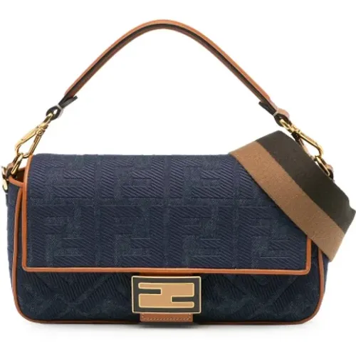 Pre-owned Handbags, female, , Size: ONE SIZE Pre-owned Denim fendi-bags - Fendi Vintage - Modalova