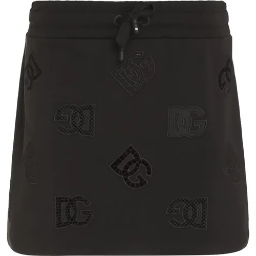 Short Skirts, female, , Size: M Cotton Mini Skirt - Dolce & Gabbana - Modalova