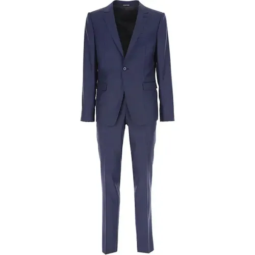 Single Breasted Suits, male, , Size: M Men's Clothing Suit Navy Ss23 - Emporio Armani - Modalova