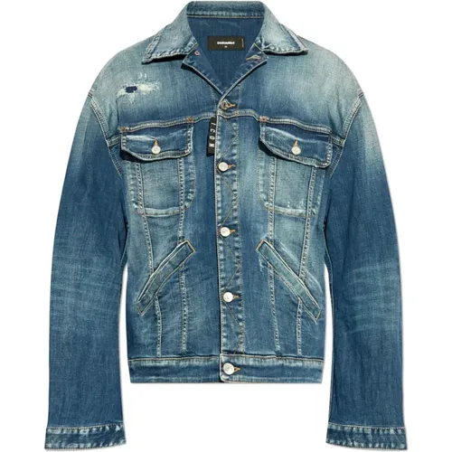 Denim Jackets, male, , Size: XL Denim jacket - Dsquared2 - Modalova