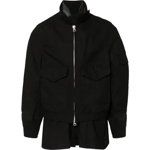 Ripstop Layered Jacket , male, Sizes: XS - Sacai - Modalova