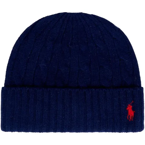 Navy Wool Hat , unisex, Sizes: ONE SIZE - Polo Ralph Lauren - Modalova