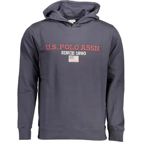 Cotton Hooded Sweater with Contrasting Details and Logo , male, Sizes: 2XL, M, XL, L - U.s. Polo Assn. - Modalova