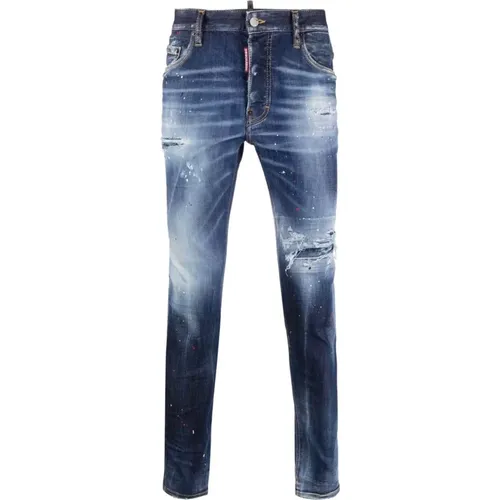 Zerrissene Denim Red Label Jeans , Herren, Größe: 3XL - Dsquared2 - Modalova