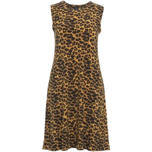 Leopard Print Swing Dress , female, Sizes: S - Norma Kamali - Modalova