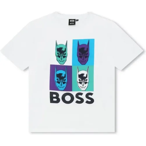 Batman Weiße Baumwoll-Jersey-T-Shirt - Hugo Boss - Modalova