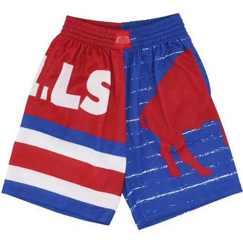 Sportswear, male, , Size: M Buffalo Bills Basketball Shorts - Mitchell & Ness - Modalova