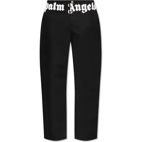 Wide Trousers, male, , Size: M Wide-leg Pants - Palm Angels - Modalova