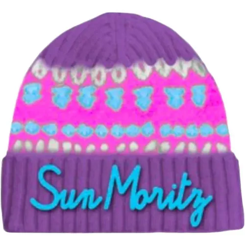 Beanies, male, , Size: ONE SIZE Soft Nordic Jacquard Sun Moritz Beanie - MC2 Saint Barth - Modalova