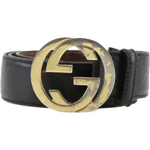 Pre-owned Belts, female, , Size: ONE SIZE Pre-owned Leather belts - Gucci Vintage - Modalova