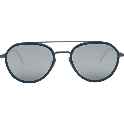 Sunglasses, male, , Size: ONE SIZE Matte Aviator Sunglasses - Thom Browne - Modalova