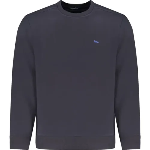 Blauer Langarm Bestickter Pullover , Herren, Größe: L - Harmont & Blaine - Modalova