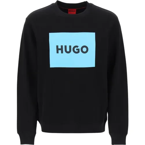 Logo Box Crewneck Sweatshirt , Herren, Größe: M - Hugo Boss - Modalova