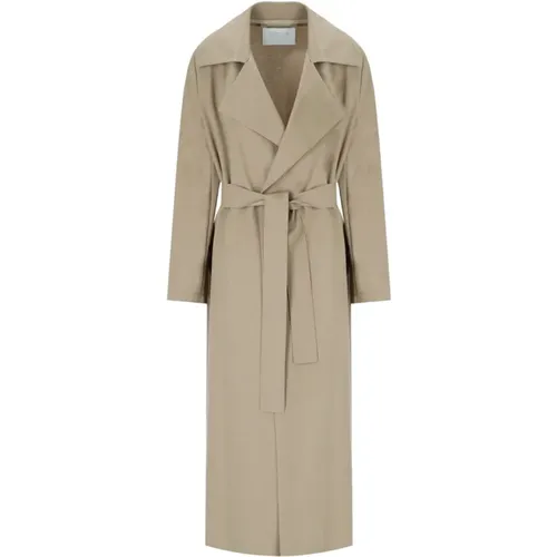 Belted Coats, female, , Size: S Dove Grey Trench Coat - Harris Wharf London - Modalova