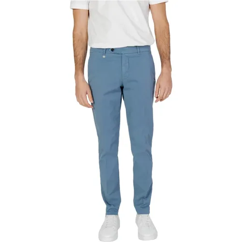 Stilvolle Blaue Baumwoll-Zip-Hose , Herren, Größe: M - Antony Morato - Modalova