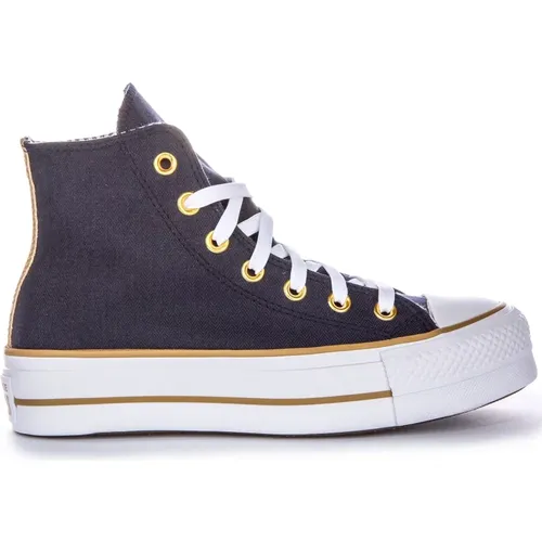 Gold Patch Platform Hi-Tops Navy , female, Sizes: 6 1/2 UK, 3 1/2 UK, 3 UK, 4 UK, 4 1/2 UK - Converse - Modalova