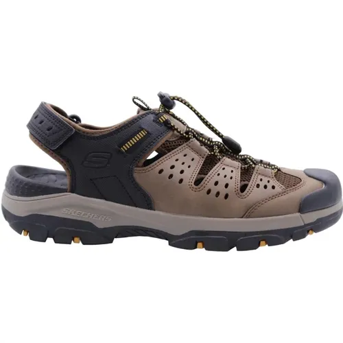 Stilvolle Flache Sandalen für Männer , Herren, Größe: 43 EU - Skechers - Modalova