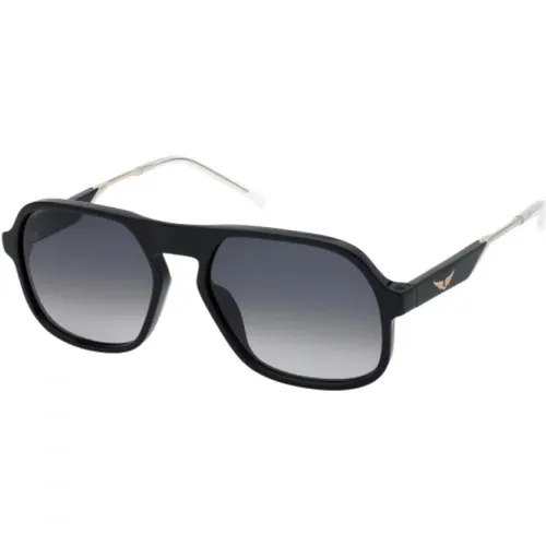 Schwarze Acetat Damen Sonnenbrille - Zadig & Voltaire - Modalova