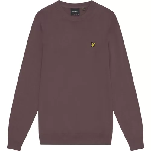 Baumwoll-Merino-Rundhalspullover , Herren, Größe: 2XL - Lyle & Scott - Modalova