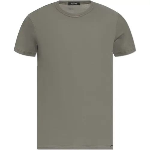 Baumwoll T-shirt , Herren, Größe: S - Tom Ford - Modalova