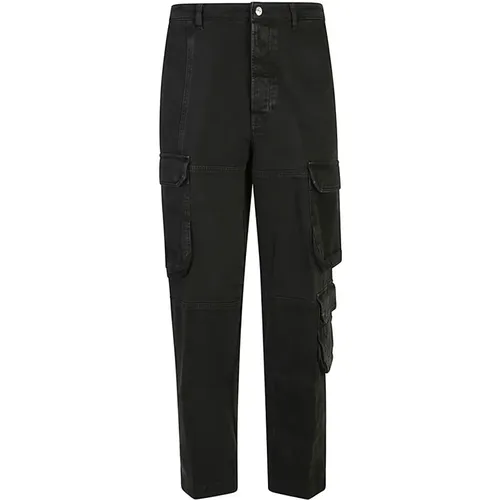 Straight Trousers, male, , Size: W31 Slim-Fit Cargo Trousers Italy - Nine In The Morning - Modalova