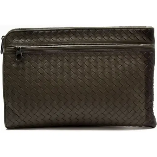 Pre-owned Leather clutches , male, Sizes: ONE SIZE - Bottega Veneta Vintage - Modalova