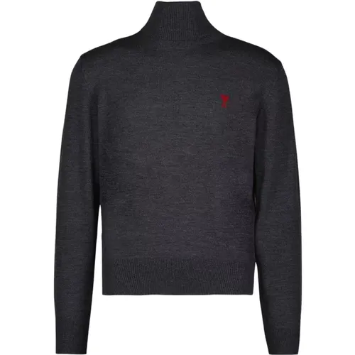 Turtlenecks, male, , Size: XL Heart Friend Turtleneck Sweater - Ami Paris - Modalova