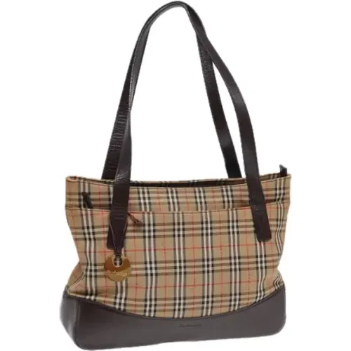 Pre-owned Tote Bags, female, , Size: ONE SIZE Pre-owned Canvas shoulder-bags - Burberry Vintage - Modalova