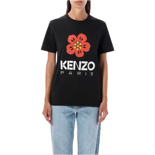 Flower Print Loose T-Shirt , female, Sizes: L, M, XS, S - Kenzo - Modalova