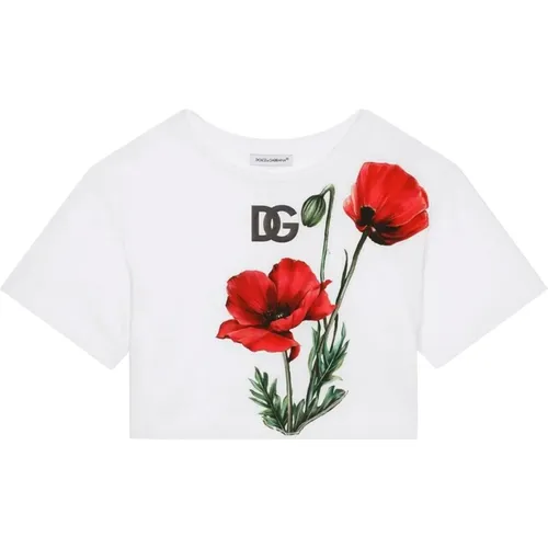 Kinder Logo Cropped T-Shirt - Dolce & Gabbana - Modalova