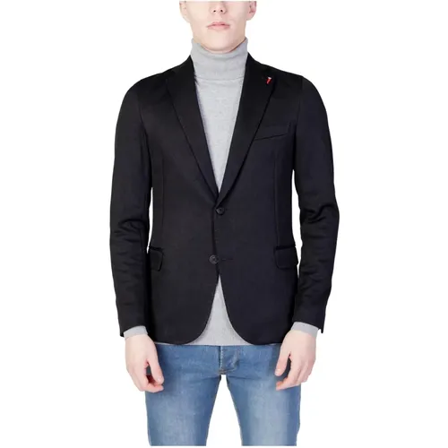 Blazers, male, , Size: L Buttoned Lapel Collar Blazer - Mulish - Modalova