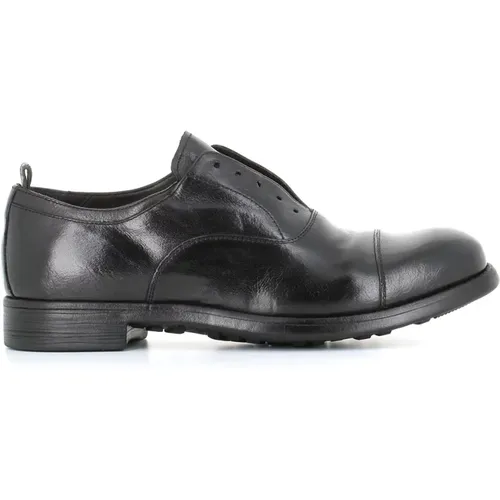 Schwarze Leder Derby Schuhe - Officine Creative - Modalova