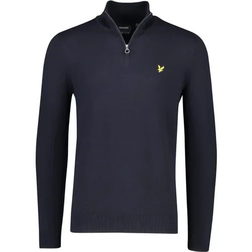 Turtlenecks, male, , Size: S Dark Half Zip Turtleneck - Lyle & Scott - Modalova