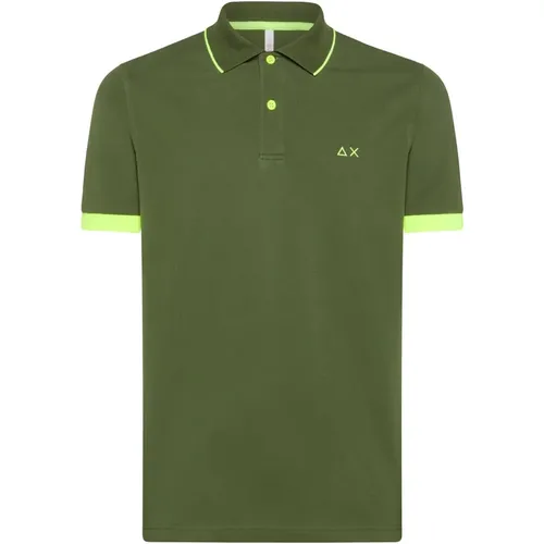 Kleine Streifen Fluo Polo , Herren, Größe: XL - Sun68 - Modalova