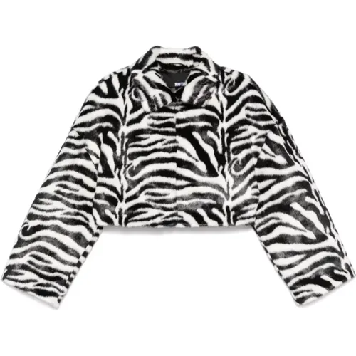 Zebra Print Faux-Fur Coat - ROTATE Birger Christensen - Modalova