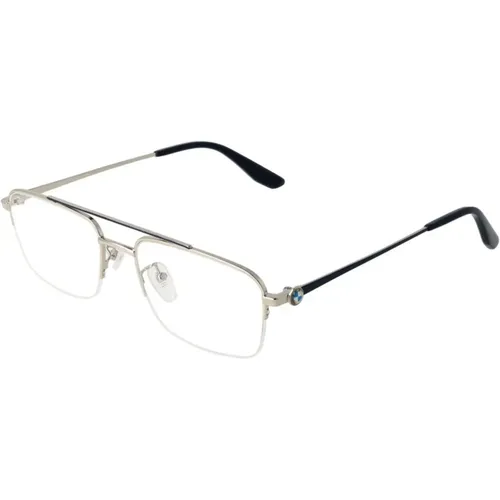 Glasses, male, , Size: ONE SIZE Aviator Metal Optical Frames - BMW - Modalova