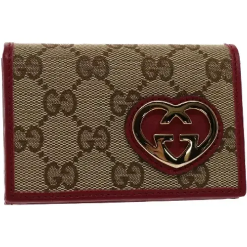 Pre-owned Wallets, female, , Size: ONE SIZE Pre-owned Canvas wallets - Gucci Vintage - Modalova