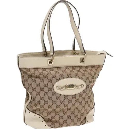 Pre-owned Tote Bags, female, , Size: ONE SIZE Pre-owned Canvas gucci-bags - Gucci Vintage - Modalova