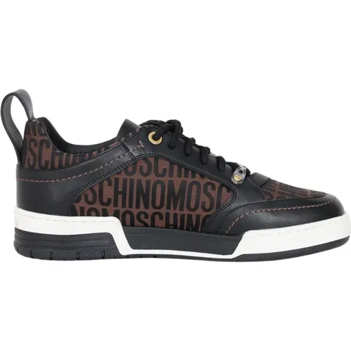 Sneakers aus Nylon mit Logo-Jacquard und Trekking-inspirierter Schnürung , Herren, Größe: 42 EU - Moschino - Modalova