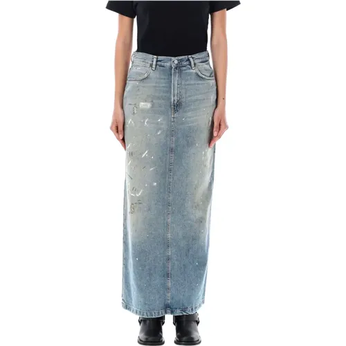 Light Denim Midi Skirt , female, Sizes: M - Acne Studios - Modalova