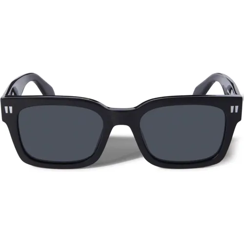 Schwarze Sonnenbrille mit Original-Etui,Sage Sonnenbrille,Sonnenbrille,Braune Sonnenbrille mit Original-Etui,Sunglasses - Off White - Modalova