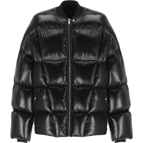 Down Jacket Elastic Ribbed , male, Sizes: M, L - Rick Owens - Modalova