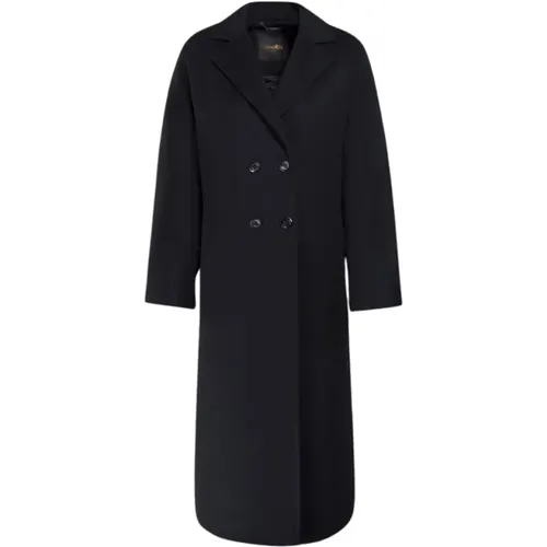 Moderner, eleganter langer Mantel,Einreihiger Mantel,Ravenna-Le Doppelreihiger langer Mantel - Moorer - Modalova