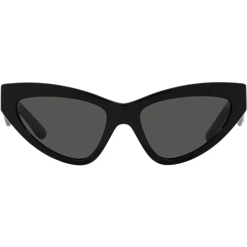 Cat-Eye Sonnenbrille mit dunkelgrauen Gläsern,DG CrossedLarge Sonnenbrille - Dolce & Gabbana - Modalova
