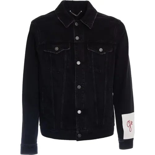 Denim Jacket with Button Closure , male, Sizes: XL, M - Golden Goose - Modalova