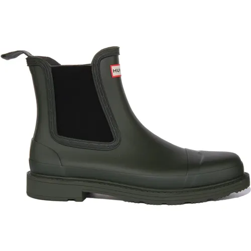 Chelsea Commando Boots in Olive , male, Sizes: 6 UK, 8 UK, 5 UK, 4 UK - Hunter - Modalova