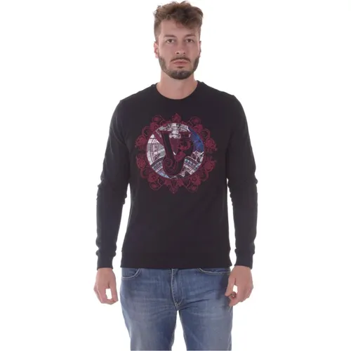 Baumwolle Hawaii Kapuzenpullover , Herren, Größe: 2XL - Versace Jeans Couture - Modalova