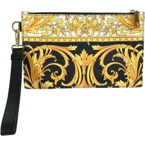 Pre-owned Clutches, unisex, , Size: ONE SIZE Pre-owned Leather clutches - Versace Pre-owned - Modalova