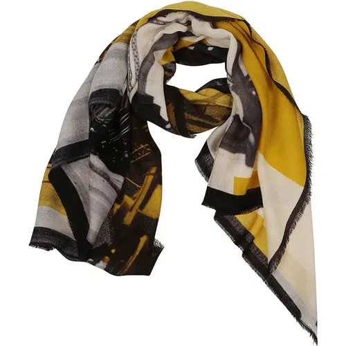 Luxury Wool Scarf Made in Italy , female, Sizes: ONE SIZE - Faliero Sarti - Modalova